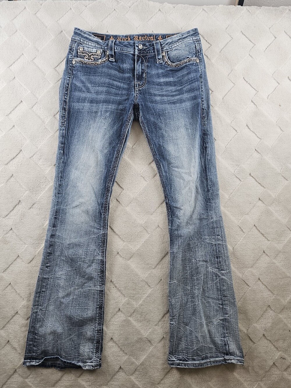 Rock Revival Betty Boot Cut Jean Womens 30 Western Cowgirl